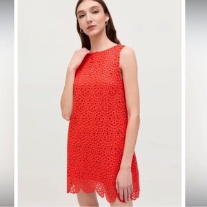 Hill House The Scallop Lace Charlie Dress Red M